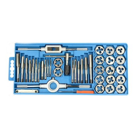 Big Horn 40 Piece Carbon Steel Metric Tap and Die Set 19264